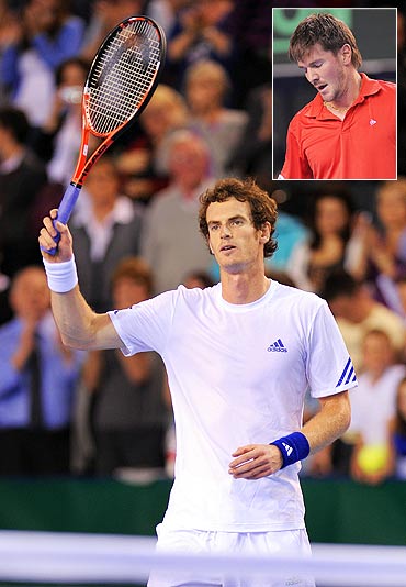 Andy Murray and (inset) Laurent Bram