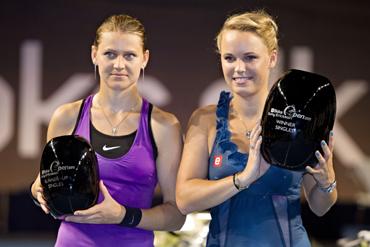 Lucie Safarova and Caroline Wozniacki