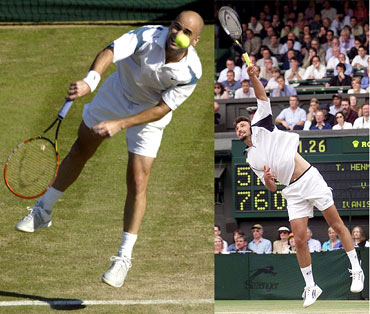 Andre Agassi and Goran Ivanisevic