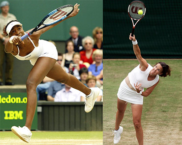 Venus Williams and Lindsay Davenport