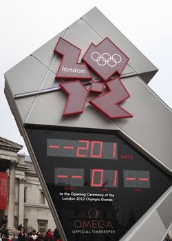 The London Olympics countdown clock