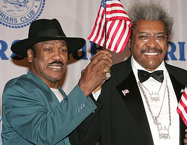 Joe Frazier with Don King