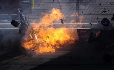 IndyCar driver Dan Wheldon's car crash