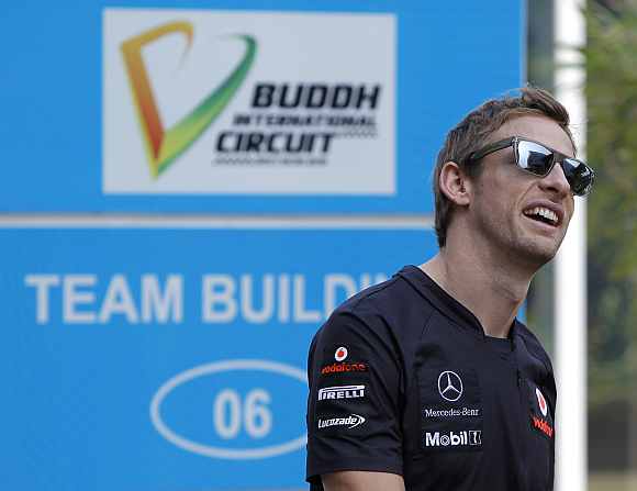 Jenson Button at the Buddh International Circuit