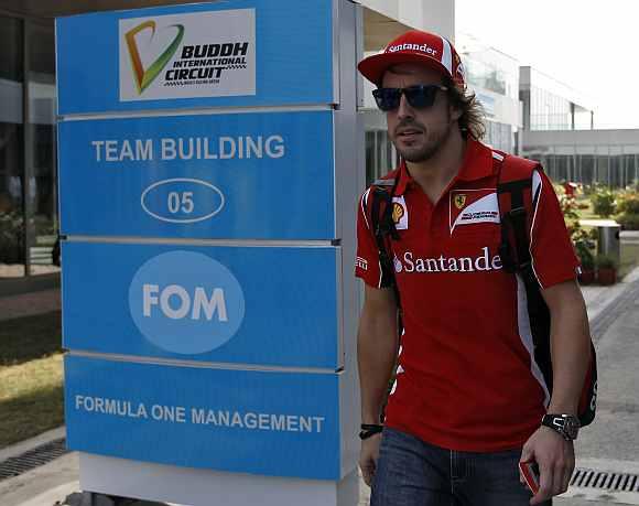 Fernando Alonso at Buddh International Circuit