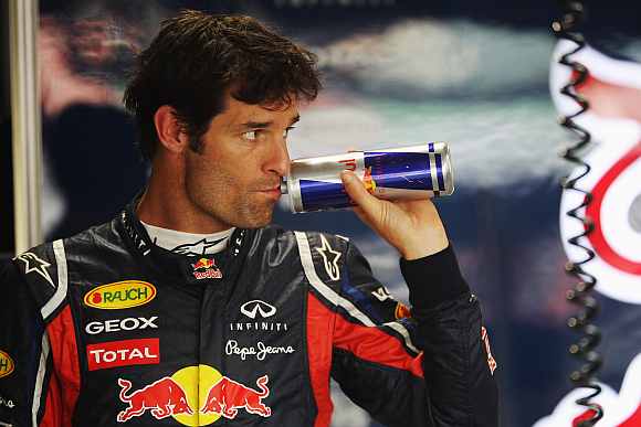 Mark Webber and Red Bull Racing prepares to drive during the Indian Grand Prix