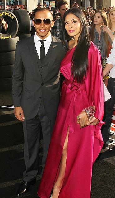 Hamilton with ex-girlfriend Nicole Scherzinger