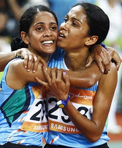 Preeja Sreedharan (left) with Kavita Raut