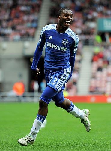 Daniel Sturridge of Chelsea celebrates after scoring