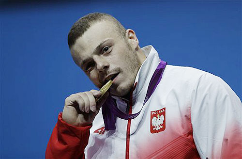 Gold medalist Adrian Edward Zielinski of Poland