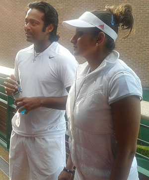 Leander Paes with Sania Mirza