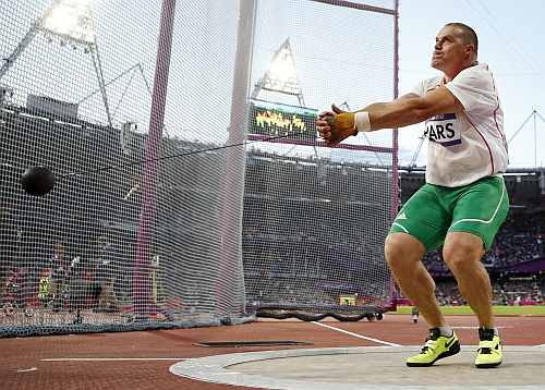Hungary's Krisztian Pars competes in the men's hammer throw final