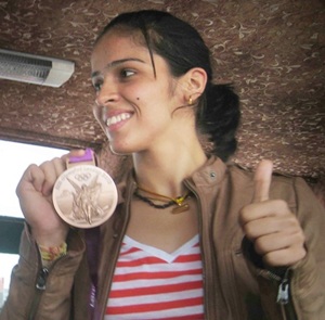 Saina Nehwal on arrival in Hyderabad