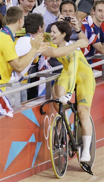 Australia's Anna Mears celebrates the gold medal
