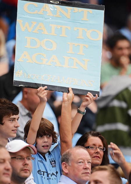 Manchester City fans show their support