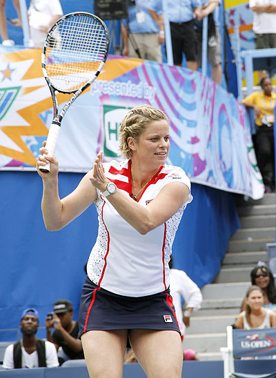 Kim Clijsters attends 2012 Arthur Ashe Kids' day on Saturday