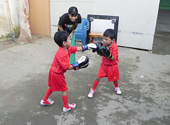 First Look: Mary Kom's adorable twins get sparring