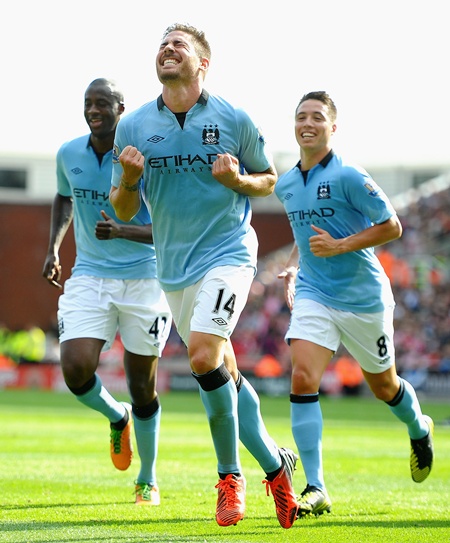 Javi Garcia of Manchester City celebrates