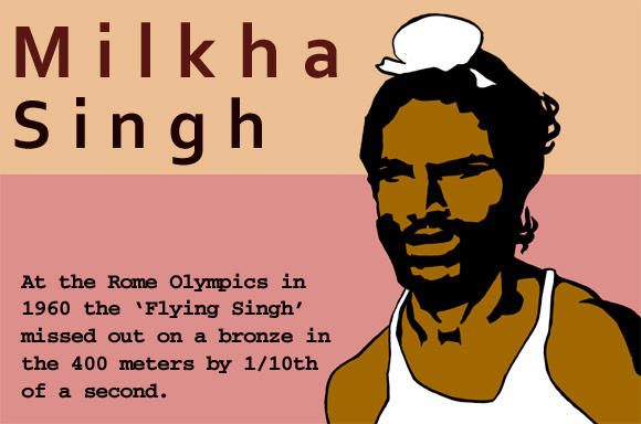 Milkha Singh missed bronze by 1/10th of a second