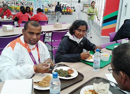 Limba Ram at the London Olympics Village in 2012