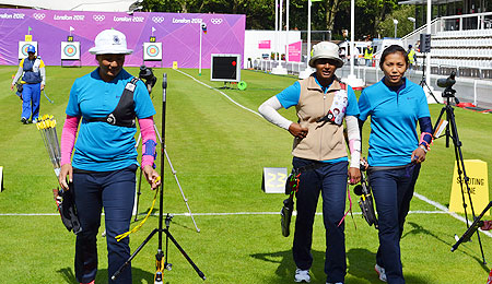 Indian archers at a training session
