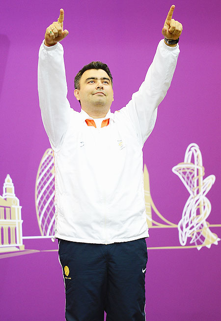 Bronze medallist Gagan Narang of India