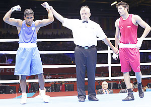 Sumit Sangwan after the bout