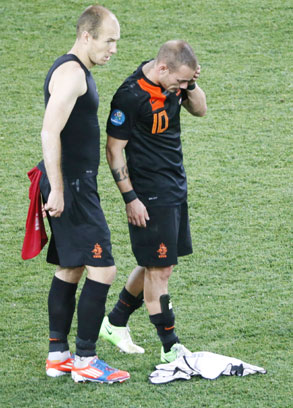 Arjen Robben and Wesley Sneijder