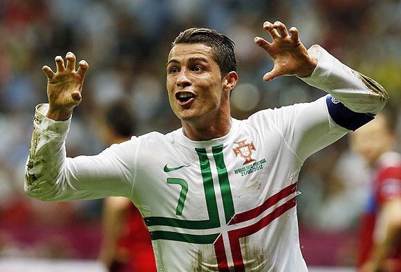 Portugal's Cristiano Ronaldo celebrates