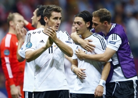 Germany players after the defeat to Italy in the semi-final