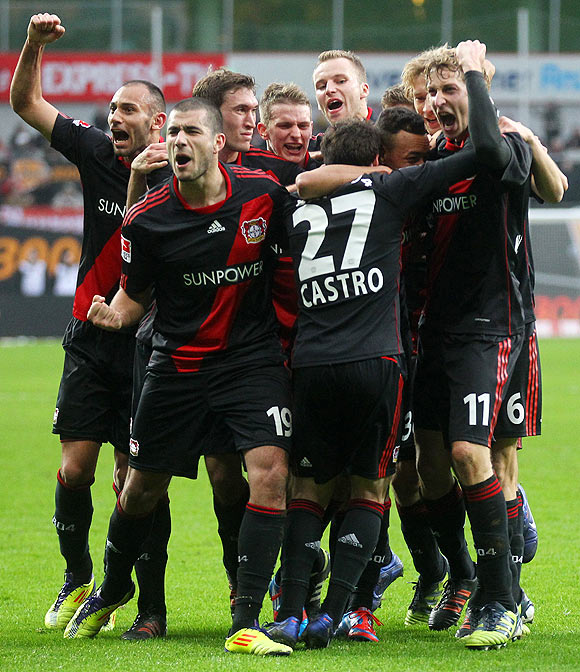 Players of Bayer Leverkusen