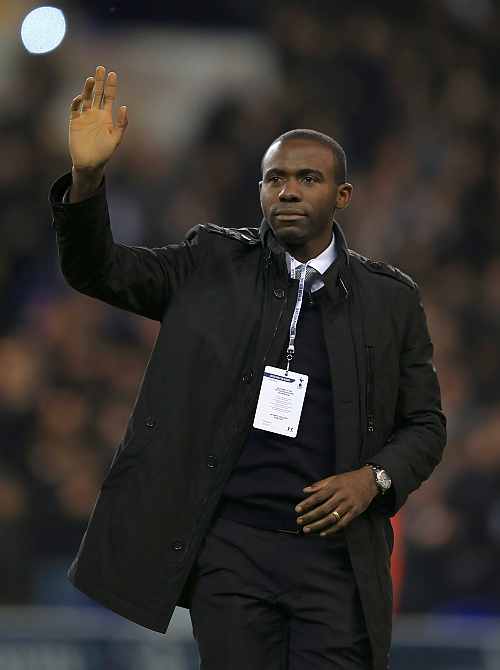 Former Bolton Wanderers player, Fabrice Muamba makes an emotional return to White Hart Lane during the UEFA Europa League group J match between Tottenham Hotspur FC and NK Maribor