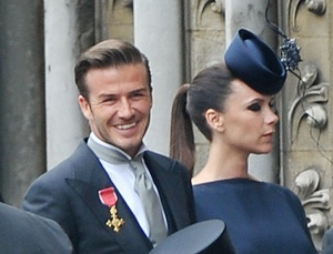 David Beckham with wife Victoria Beckham