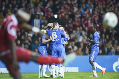 Chelsea players celebrate