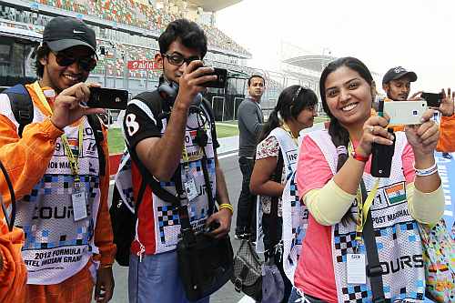Fans at the Buddh International Circuit