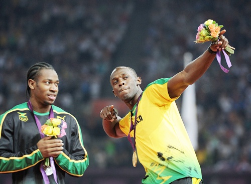 Yohan Blake with Usain Bolt