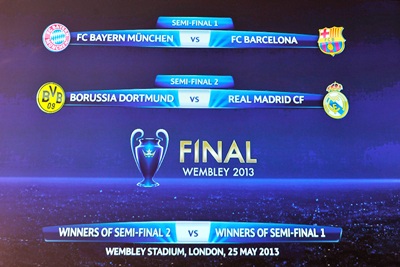 The Champions League semi-final draw