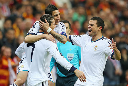 Real Madrid players celebrate