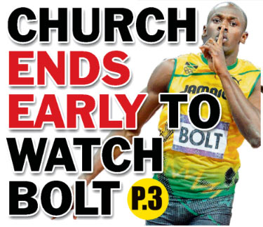 The front page of The Jamaica Star