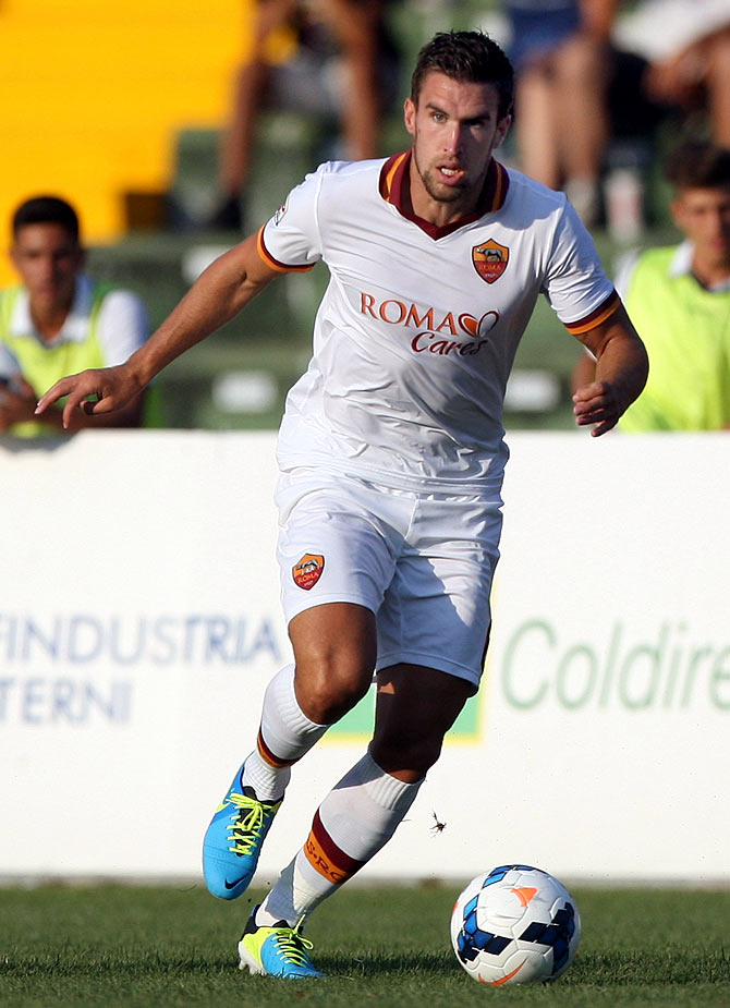 Kevin Strootman of AS Roma in action