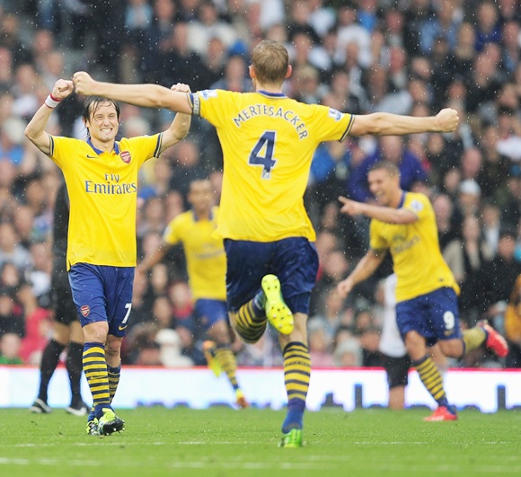 EPL PHOTOS: Arsenal ease past Fulham to end crisis talk - Rediff Sports