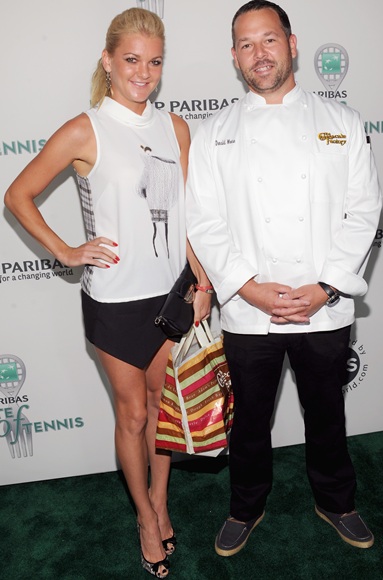Tennis player Agnieszka Radwanska and Chef Donald Moore attend the 14th Annual BNP Paribas Taste Of Tennis at New York Hotel