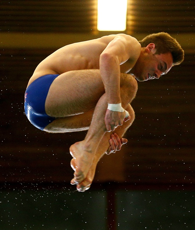 Tom Daley of Great Britain in action