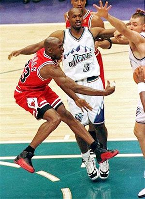 Michael Jordan (left)