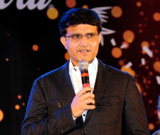 Sourav Ganguly at the FIFA World Cup's India leg tour.