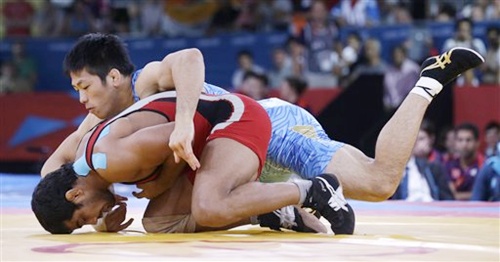Sushil Kumar during a bout
