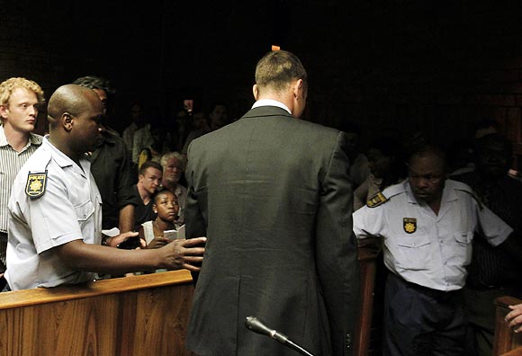 Oscar Pistorius during his court appearance in Pretoria