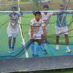 The Indian hockey team in training