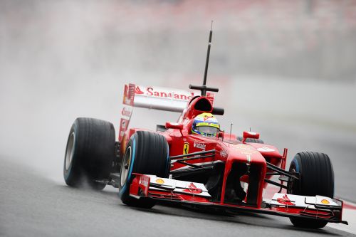 Felipe Massa of Brasil and Ferrari drives during day four of Formula One winter test