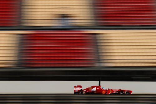 Fernando Alonso of Spain and Ferrari drives during day two of Formula One winter test